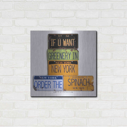 Luxe Metal Art 'Rukoff Greenery Spinach' by Gregory Constantine, Metal Wall Art,24x24