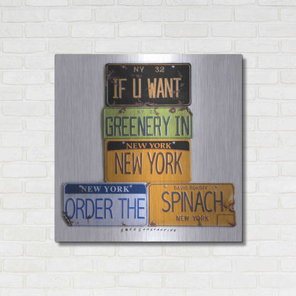Luxe Metal Art 'Rukoff Greenery Spinach' by Gregory Constantine, Metal Wall Art,36x36