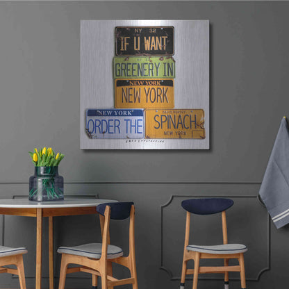Luxe Metal Art 'Rukoff Greenery Spinach' by Gregory Constantine, Metal Wall Art,36x36