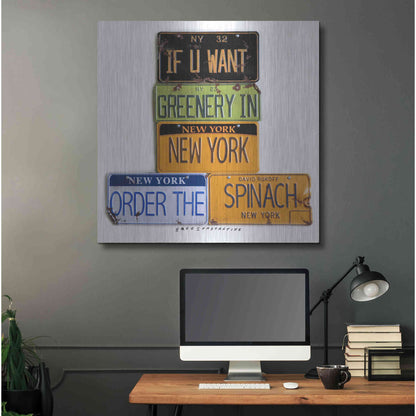 Luxe Metal Art 'Rukoff Greenery Spinach' by Gregory Constantine, Metal Wall Art,36x36
