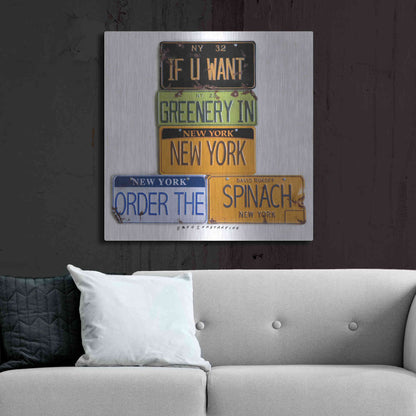 Luxe Metal Art 'Rukoff Greenery Spinach' by Gregory Constantine, Metal Wall Art,36x36