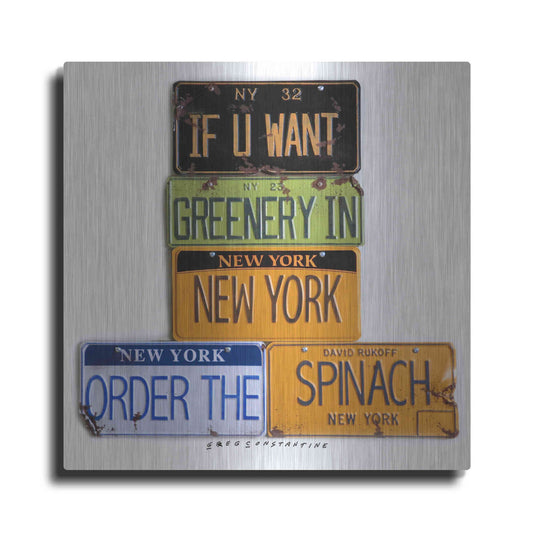 Luxe Metal Art 'Rukoff Greenery Spinach' by Gregory Constantine, Metal Wall Art
