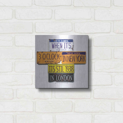 Luxe Metal Art 'Middler 1938 In London' by Gregory Constantine, Metal Wall Art,12x12