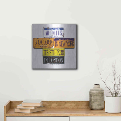 Luxe Metal Art 'Middler 1938 In London' by Gregory Constantine, Metal Wall Art,12x12