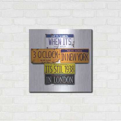 Luxe Metal Art 'Middler 1938 In London' by Gregory Constantine, Metal Wall Art,24x24