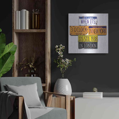 Luxe Metal Art 'Middler 1938 In London' by Gregory Constantine, Metal Wall Art,24x24