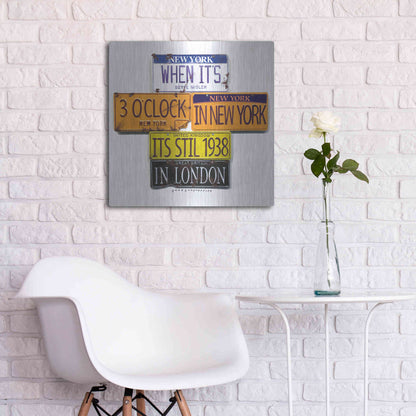 Luxe Metal Art 'Middler 1938 In London' by Gregory Constantine, Metal Wall Art,24x24