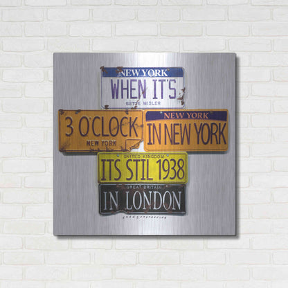 Luxe Metal Art 'Middler 1938 In London' by Gregory Constantine, Metal Wall Art,36x36