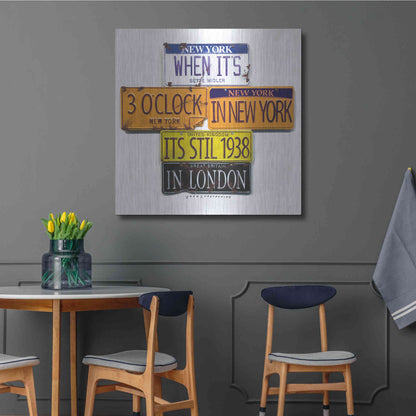 Luxe Metal Art 'Middler 1938 In London' by Gregory Constantine, Metal Wall Art,36x36
