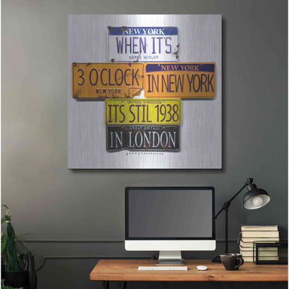 Luxe Metal Art 'Middler 1938 In London' by Gregory Constantine, Metal Wall Art,36x36