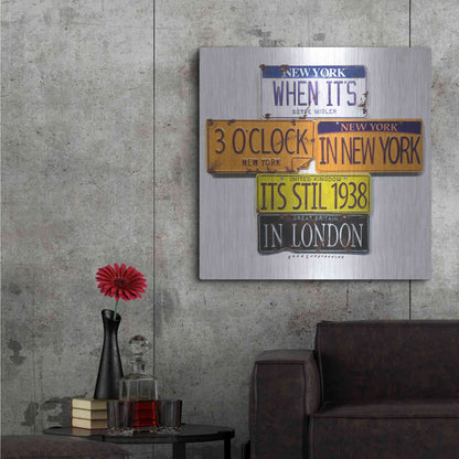 Luxe Metal Art 'Middler 1938 In London' by Gregory Constantine, Metal Wall Art,36x36