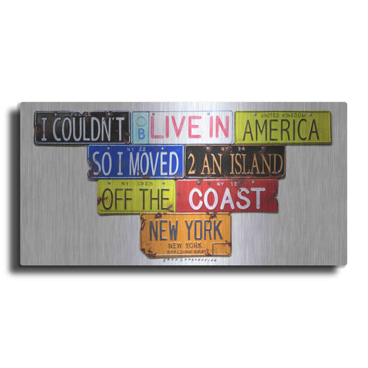 Luxe Metal Art 'Gray Island Off The Coast' by Gregory Constantine, Metal Wall Art