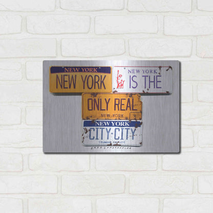 Luxe Metal Art 'Capote City City' by Gregory Constantine, Metal Wall Art,16x12