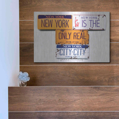 Luxe Metal Art 'Capote City City' by Gregory Constantine, Metal Wall Art,16x12