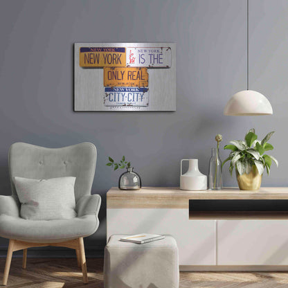 Luxe Metal Art 'Capote City City' by Gregory Constantine, Metal Wall Art,24x16