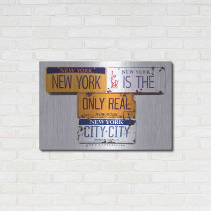 Luxe Metal Art 'Capote City City' by Gregory Constantine, Metal Wall Art,36x24