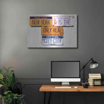 Luxe Metal Art 'Capote City City' by Gregory Constantine, Metal Wall Art,36x24