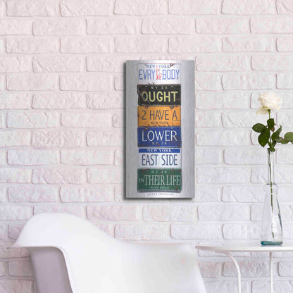 Luxe Metal Art 'Berlin Lower East Side' by Gregory Constantine, Metal Wall Art,12x24