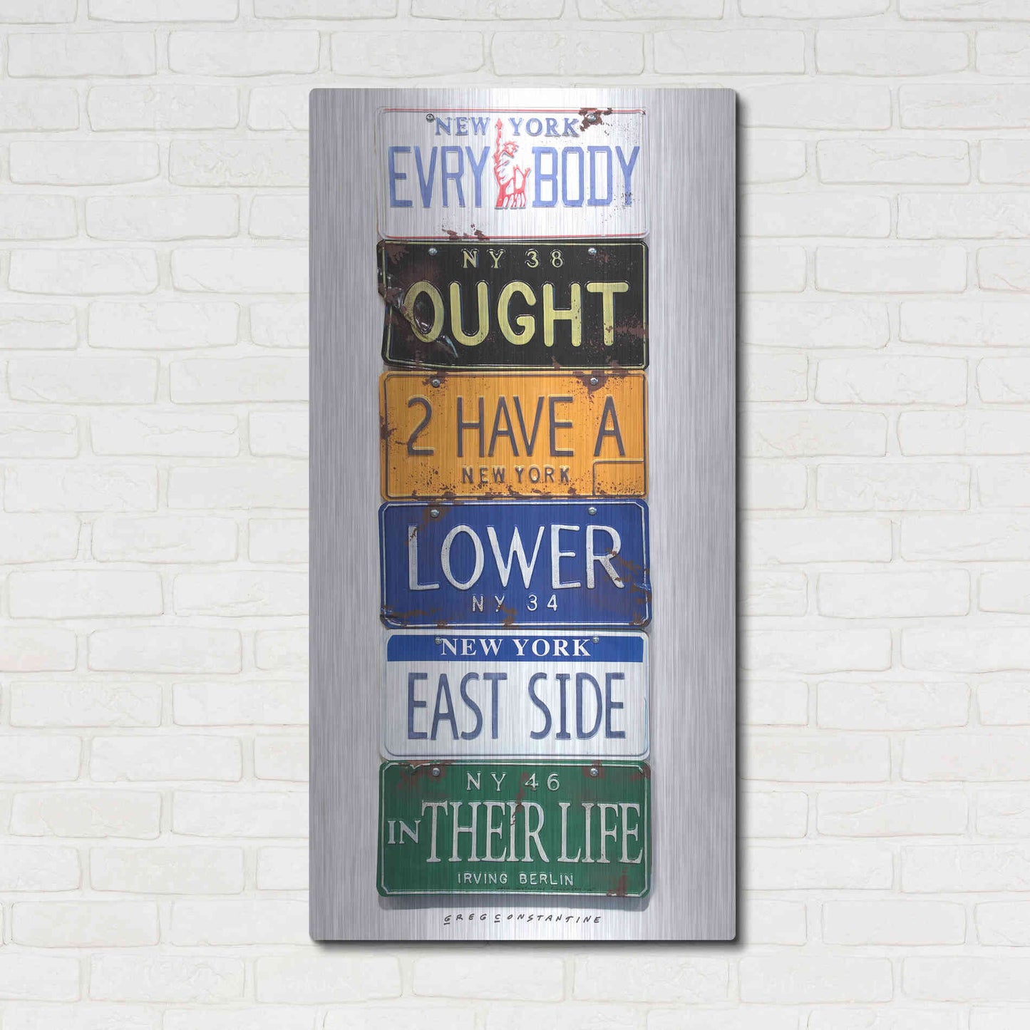 Luxe Metal Art 'Berlin Lower East Side' by Gregory Constantine, Metal Wall Art,24x48