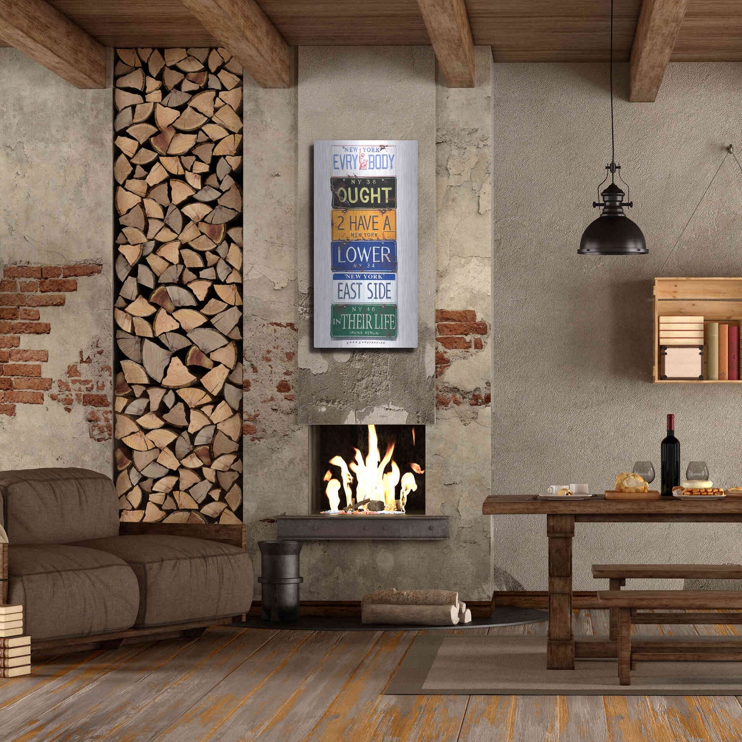 Luxe Metal Art 'Berlin Lower East Side' by Gregory Constantine, Metal Wall Art,24x48