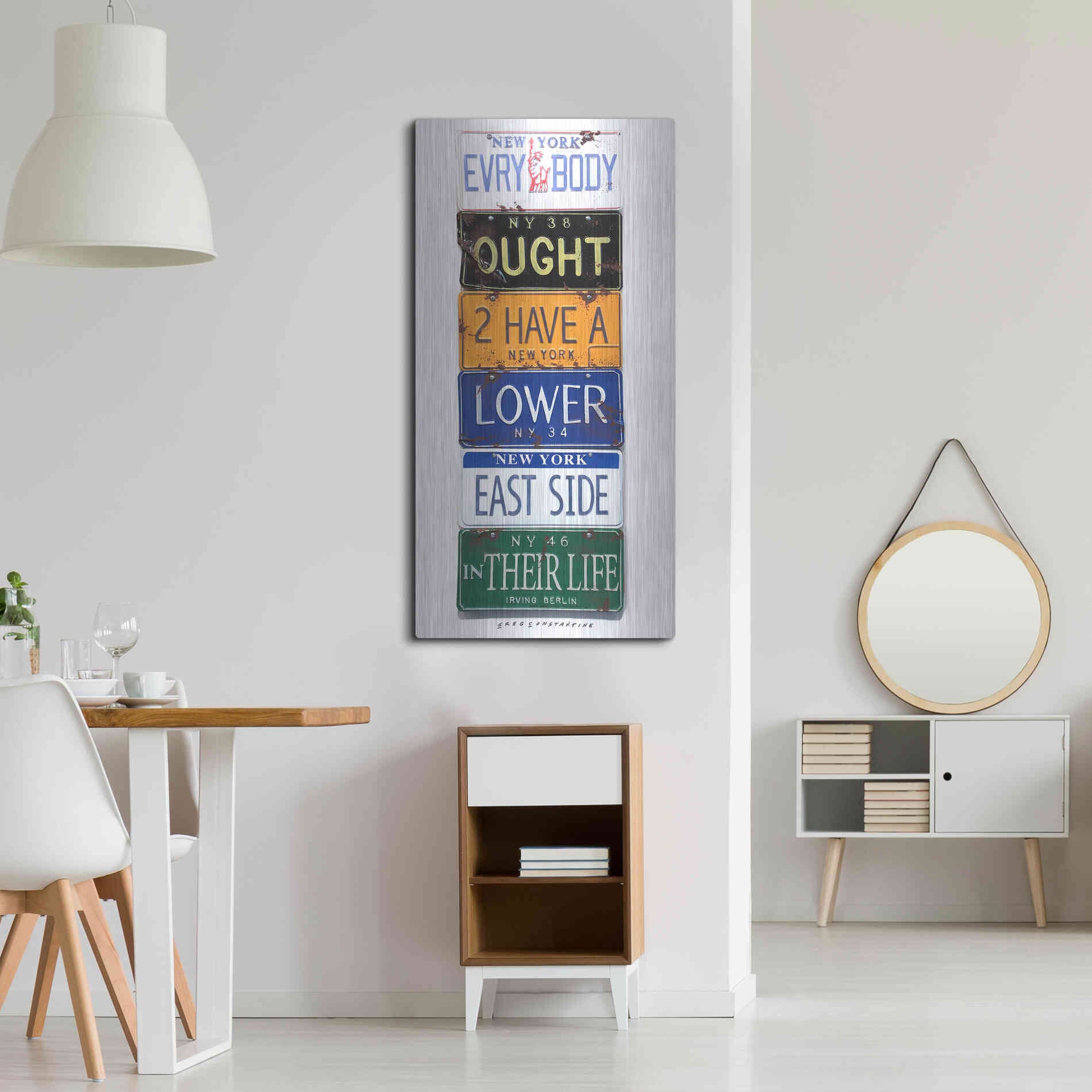 Luxe Metal Art 'Berlin Lower East Side' by Gregory Constantine, Metal Wall Art,24x48