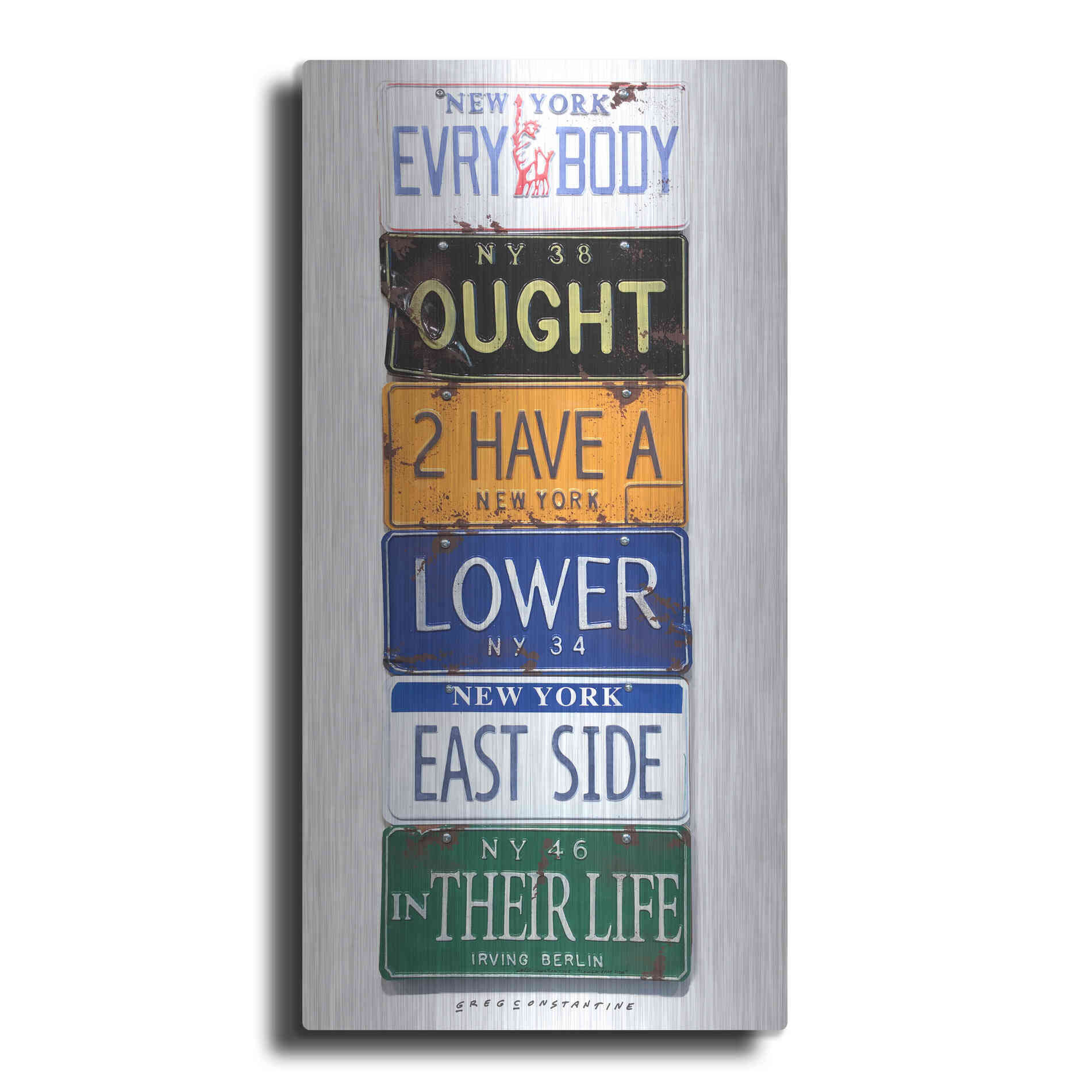 Luxe Metal Art 'Berlin Lower East Side' by Gregory Constantine, Metal Wall Art