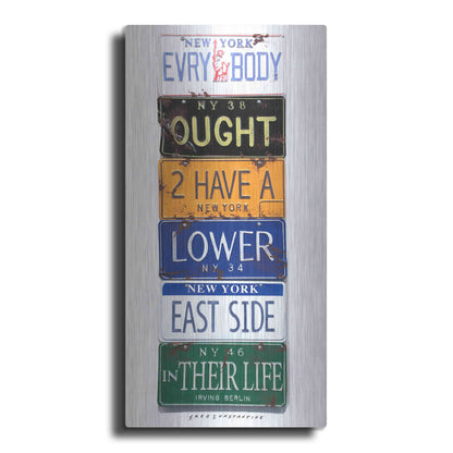 Luxe Metal Art 'Berlin Lower East Side' by Gregory Constantine, Metal Wall Art