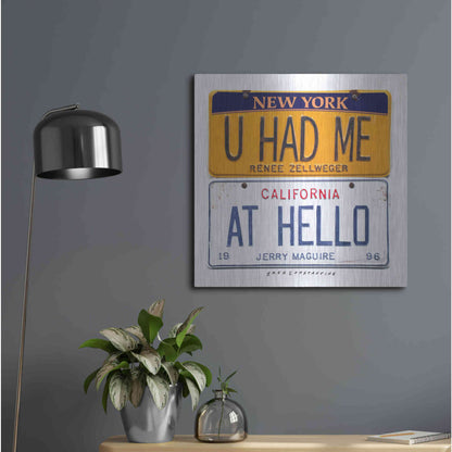 Luxe Metal Art 'Zellweger Hello' by Gregory Constantine, Metal Wall Art,24x24