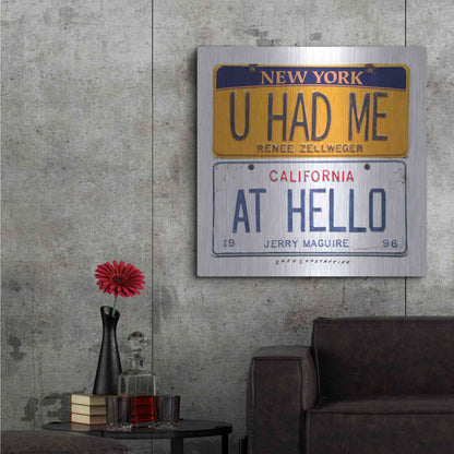 Luxe Metal Art 'Zellweger Hello' by Gregory Constantine, Metal Wall Art,36x36