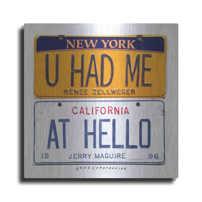 Luxe Metal Art 'Zellweger Hello' by Gregory Constantine, Metal Wall Art