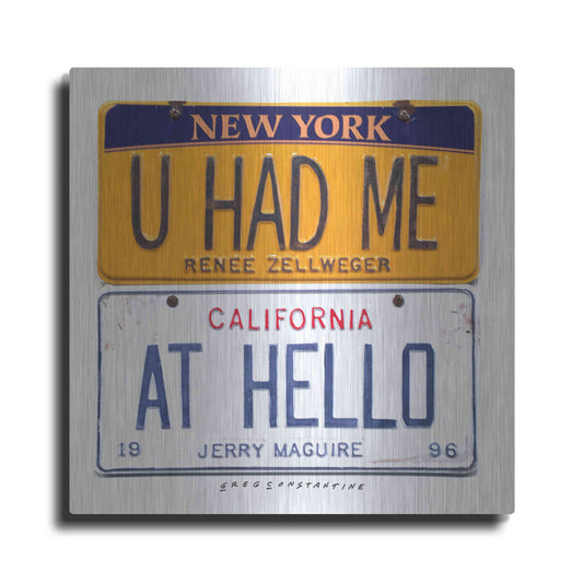 Luxe Metal Art 'Zellweger Hello' by Gregory Constantine, Metal Wall Art
