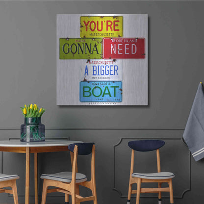 Luxe Metal Art 'Scheider Bigger Boat' by Gregory Constantine, Metal Wall Art,36x36