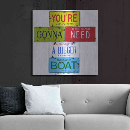 Luxe Metal Art 'Scheider Bigger Boat' by Gregory Constantine, Metal Wall Art,36x36