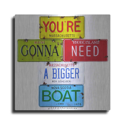Luxe Metal Art 'Scheider Bigger Boat' by Gregory Constantine, Metal Wall Art