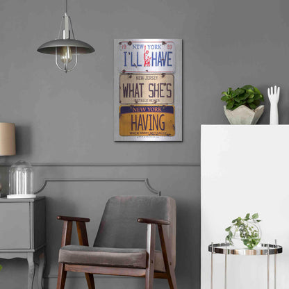 Luxe Metal Art 'Reiner I'll Have' by Gregory Constantine, Metal Wall Art,16x24