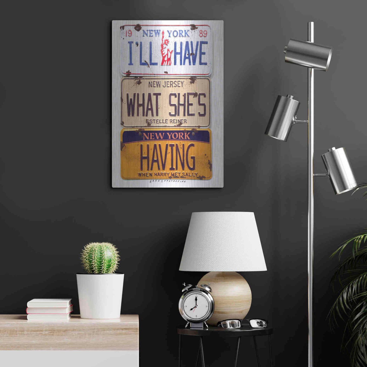 Luxe Metal Art 'Reiner I'll Have' by Gregory Constantine, Metal Wall Art,16x24