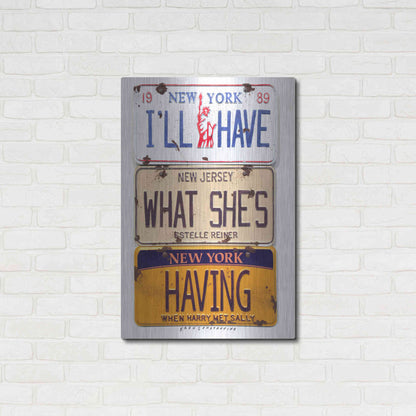 Luxe Metal Art 'Reiner I'll Have' by Gregory Constantine, Metal Wall Art,24x36