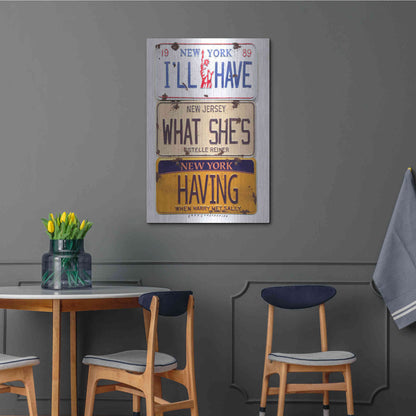 Luxe Metal Art 'Reiner I'll Have' by Gregory Constantine, Metal Wall Art,24x36