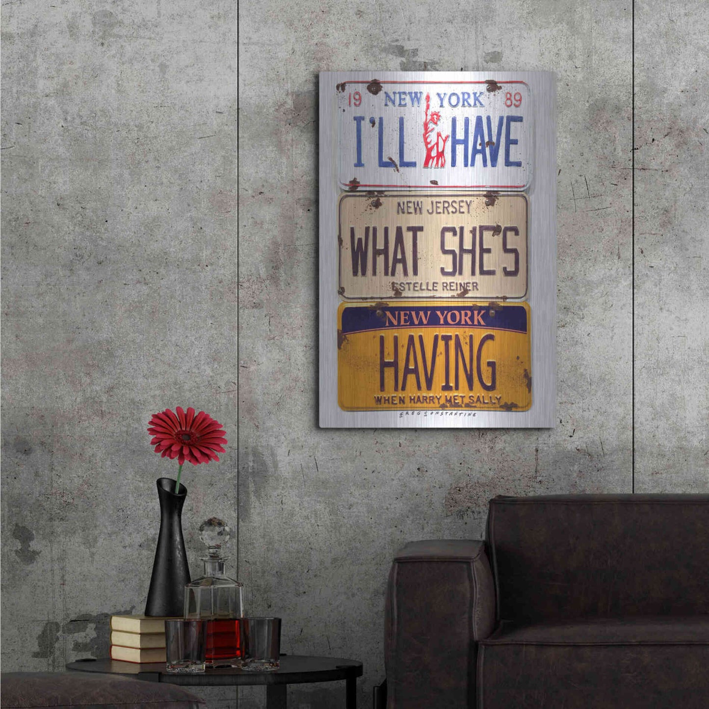 Luxe Metal Art 'Reiner I'll Have' by Gregory Constantine, Metal Wall Art,24x36