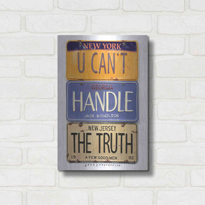 Luxe Metal Art 'Nicholson Truth' by Gregory Constantine, Metal Wall Art,12x16