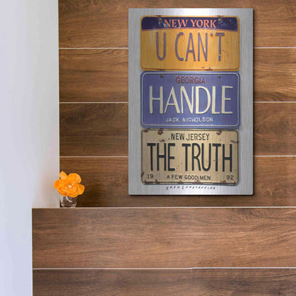 Luxe Metal Art 'Nicholson Truth' by Gregory Constantine, Metal Wall Art,12x16