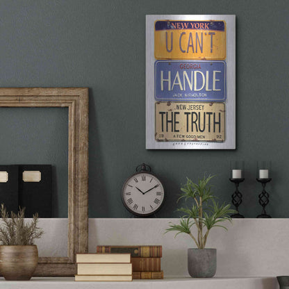 Luxe Metal Art 'Nicholson Truth' by Gregory Constantine, Metal Wall Art,12x16