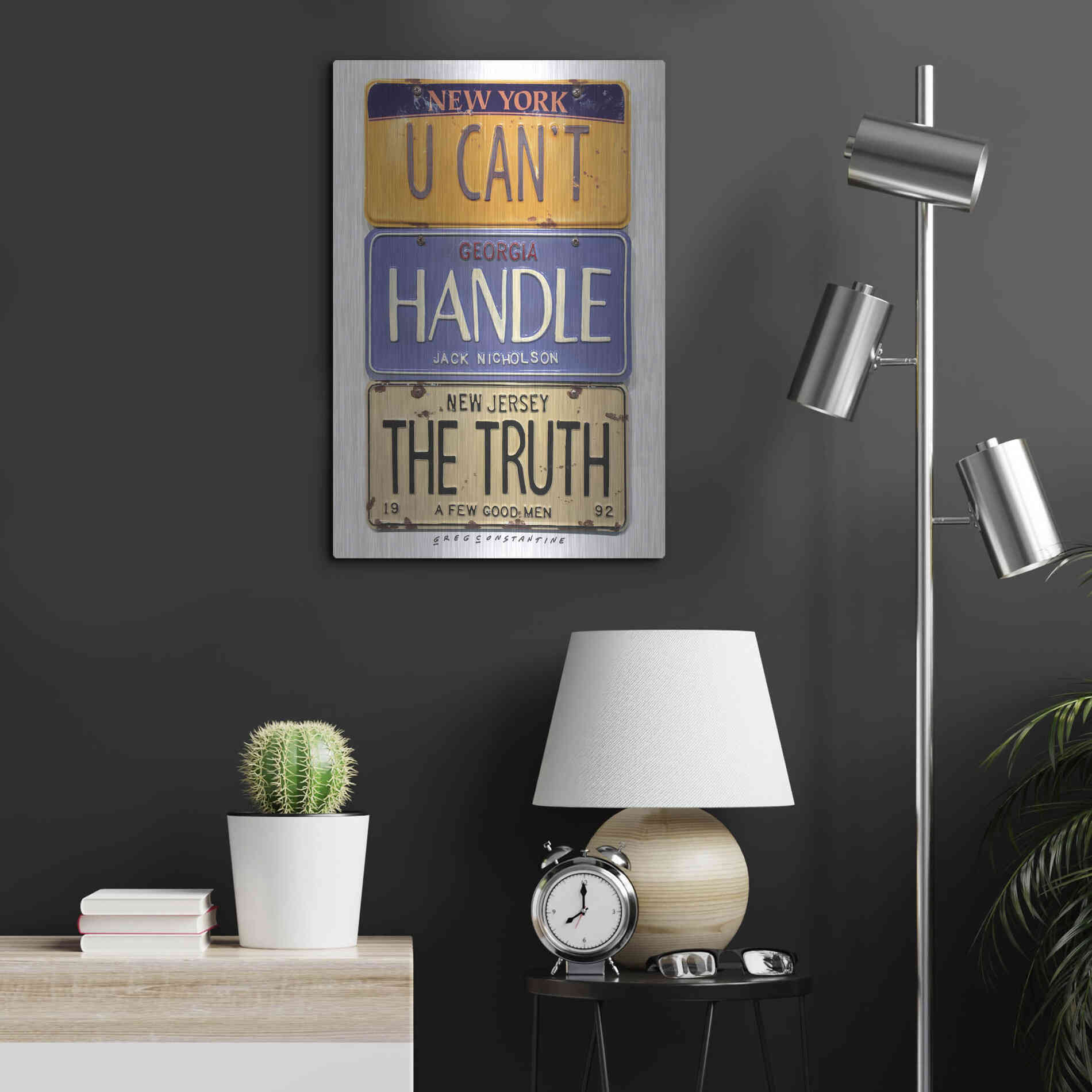 Luxe Metal Art 'Nicholson Truth' by Gregory Constantine, Metal Wall Art,16x24