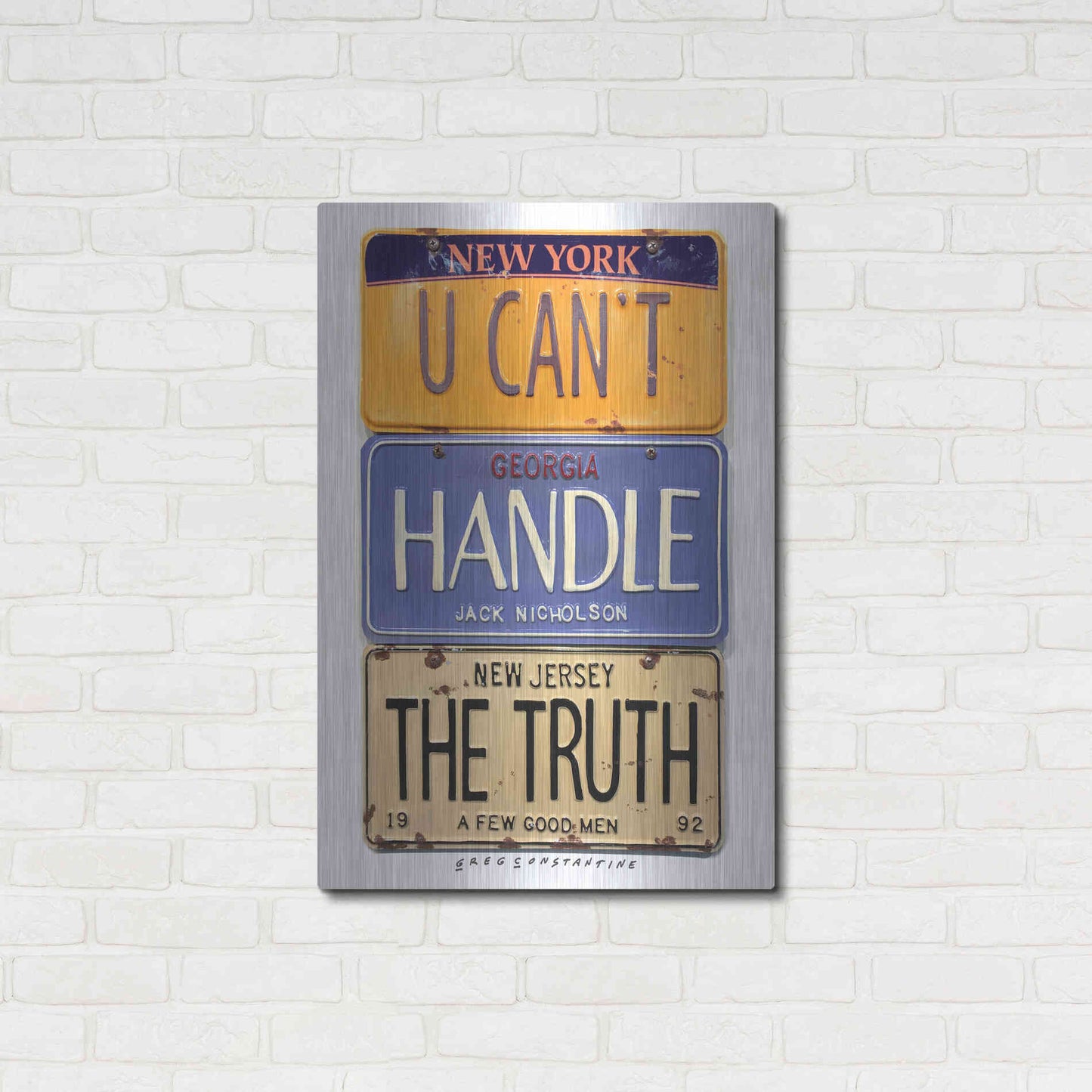Luxe Metal Art 'Nicholson Truth' by Gregory Constantine, Metal Wall Art,24x36