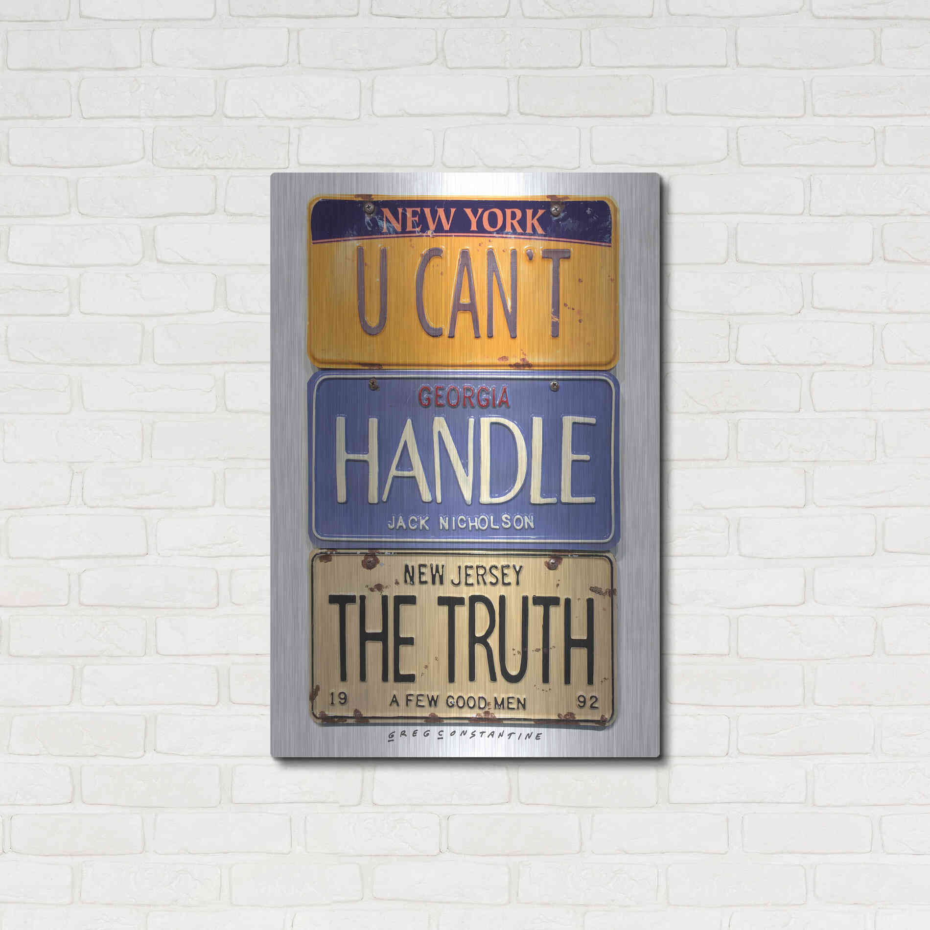 Luxe Metal Art 'Nicholson Truth' by Gregory Constantine, Metal Wall Art,24x36