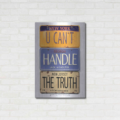 Luxe Metal Art 'Nicholson Truth' by Gregory Constantine, Metal Wall Art,24x36