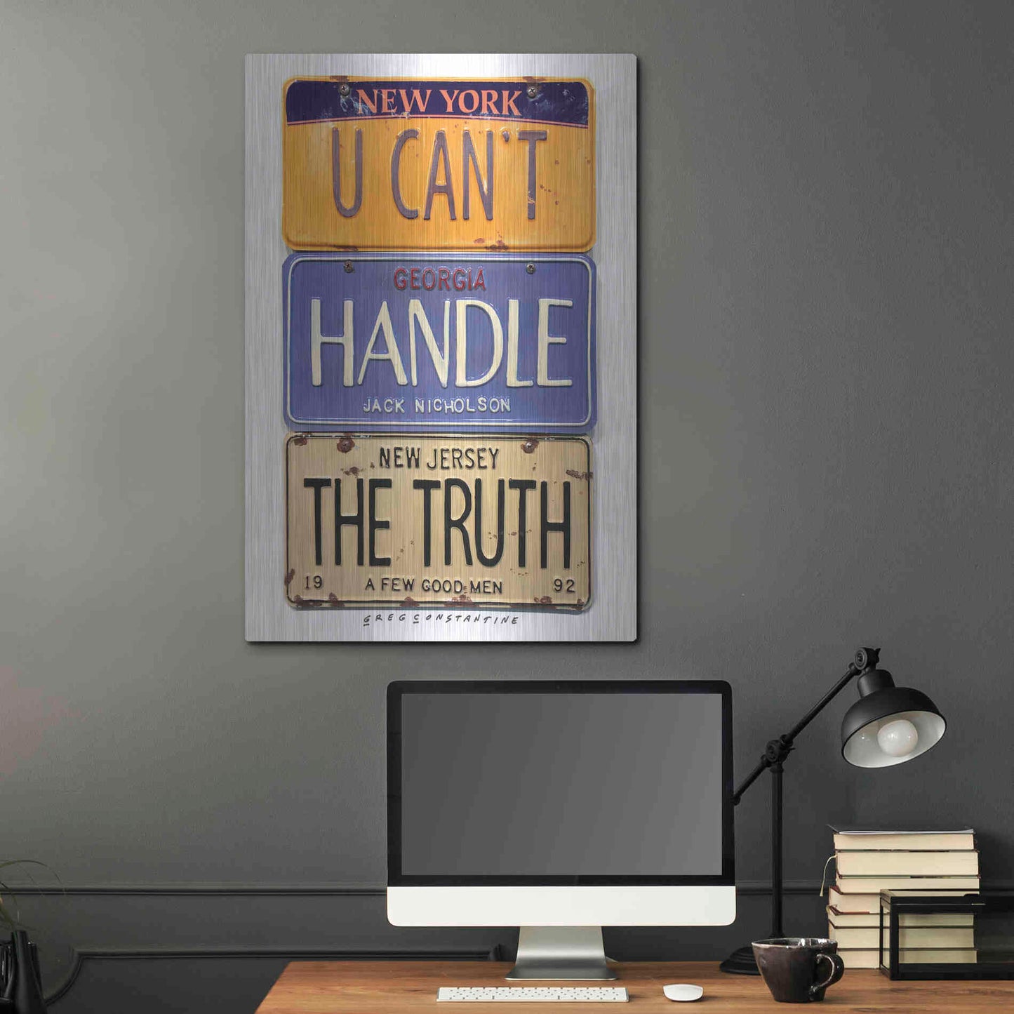 Luxe Metal Art 'Nicholson Truth' by Gregory Constantine, Metal Wall Art,24x36