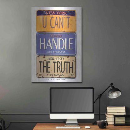 Luxe Metal Art 'Nicholson Truth' by Gregory Constantine, Metal Wall Art,24x36