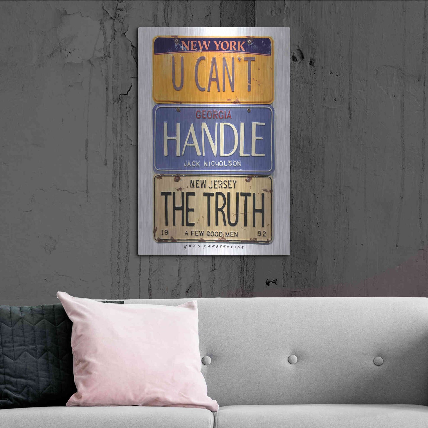 Luxe Metal Art 'Nicholson Truth' by Gregory Constantine, Metal Wall Art,24x36