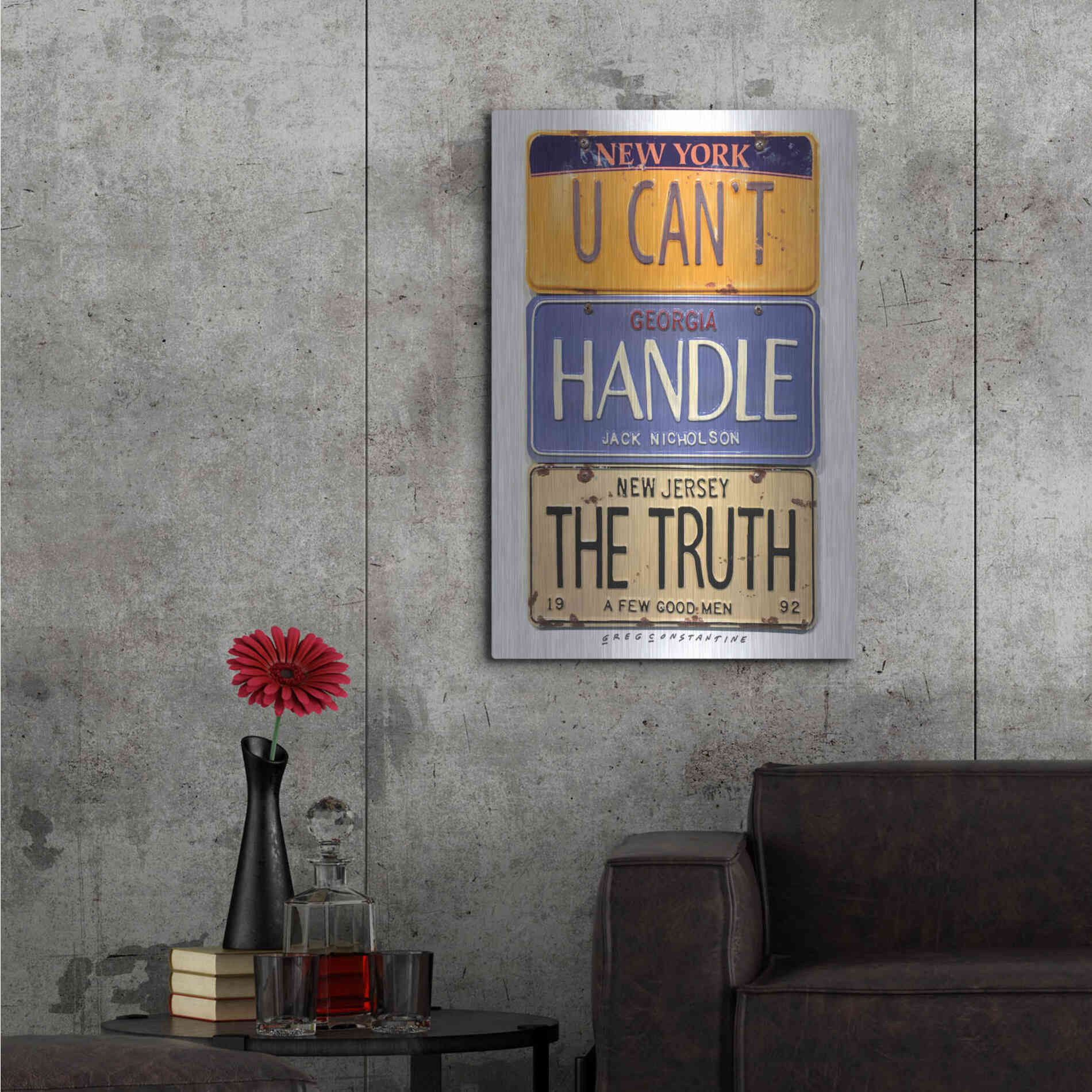 Luxe Metal Art 'Nicholson Truth' by Gregory Constantine, Metal Wall Art,24x36